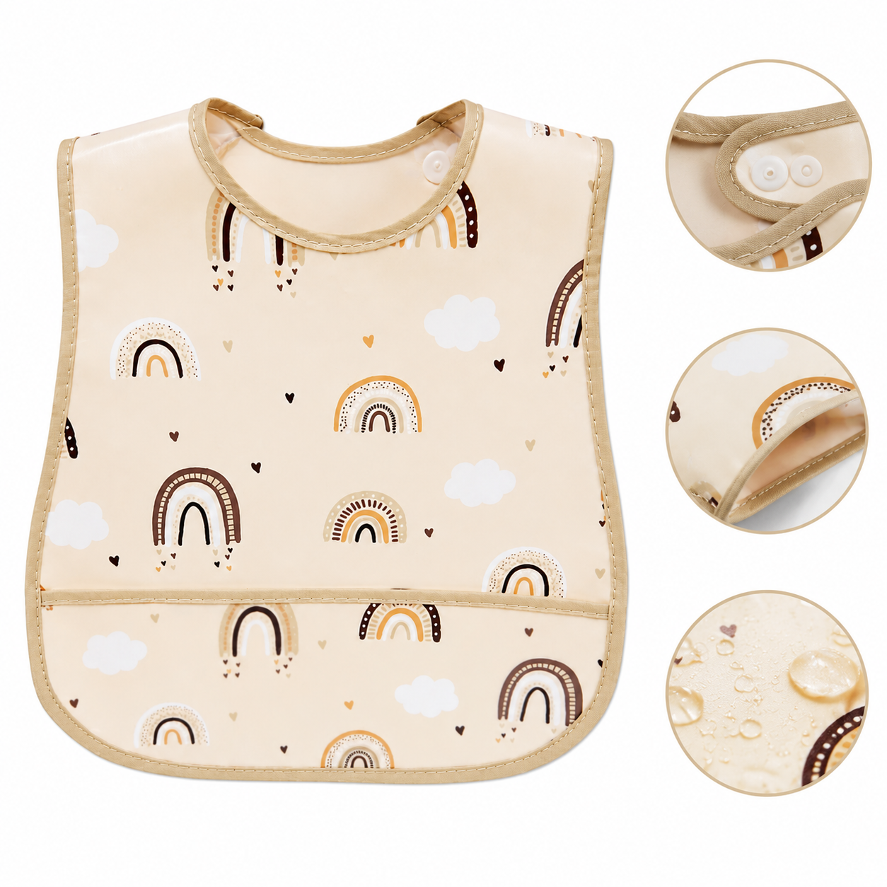 Wipe Clean Baby Bib – Waterproof & Lightweight for Messy Meals