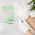 100% Cotton Moisturizing Gloves – Soft Overnight Hand Care Gloves (2 Pairs)
