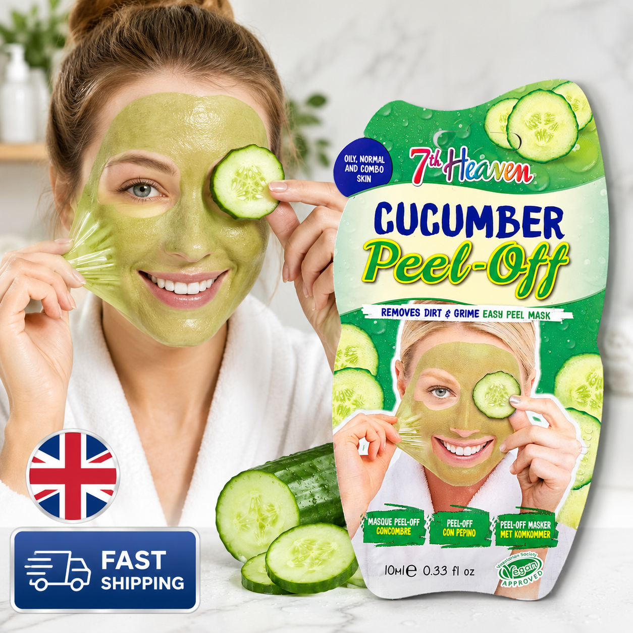 Cucumber Peel-Off Face Mask – Deep Cleansing & Refreshing Face Mask (10ml)
