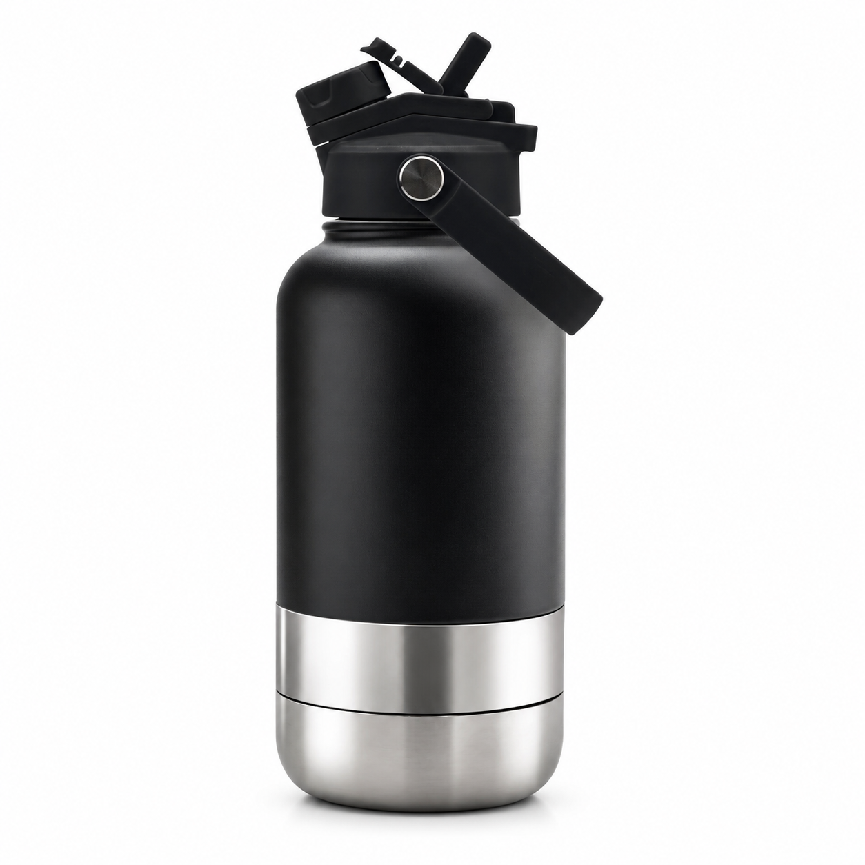 3-in-1 Insulated Dog Water Bottle – Portable Pet Travel Bottle with Food & Water Bowls, Leakproof & BPA-Free