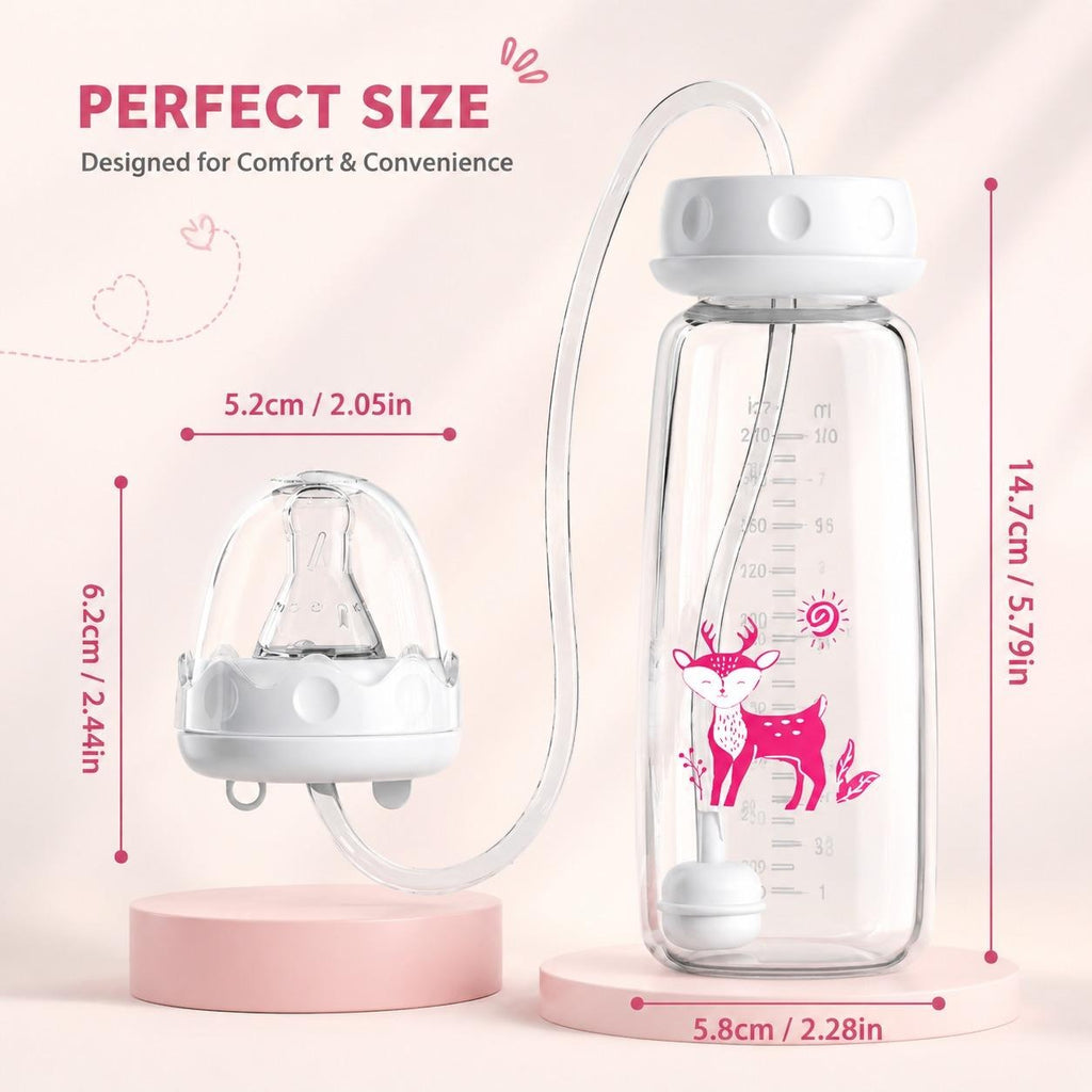 Hands-Free Baby Bottle Feeder Automatic Milk Feeding, Anti-Spill, Easy Use