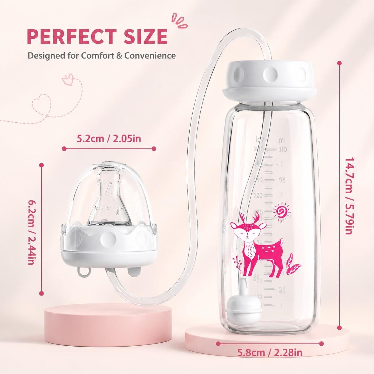 Hands-Free Baby Bottle Feeder Automatic Milk Feeding, Anti-Spill, Easy Use