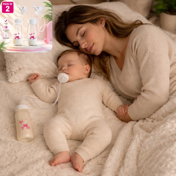 Hands-Free Baby Bottle Feeder Automatic Milk Feeding, Anti-Spill, Easy Use