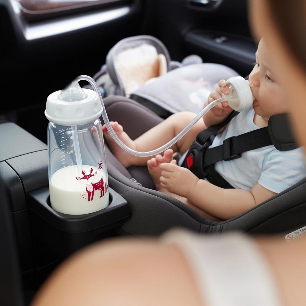 Hands-Free Baby Bottle Feeder Automatic Milk Feeding, Anti-Spill, Easy Use
