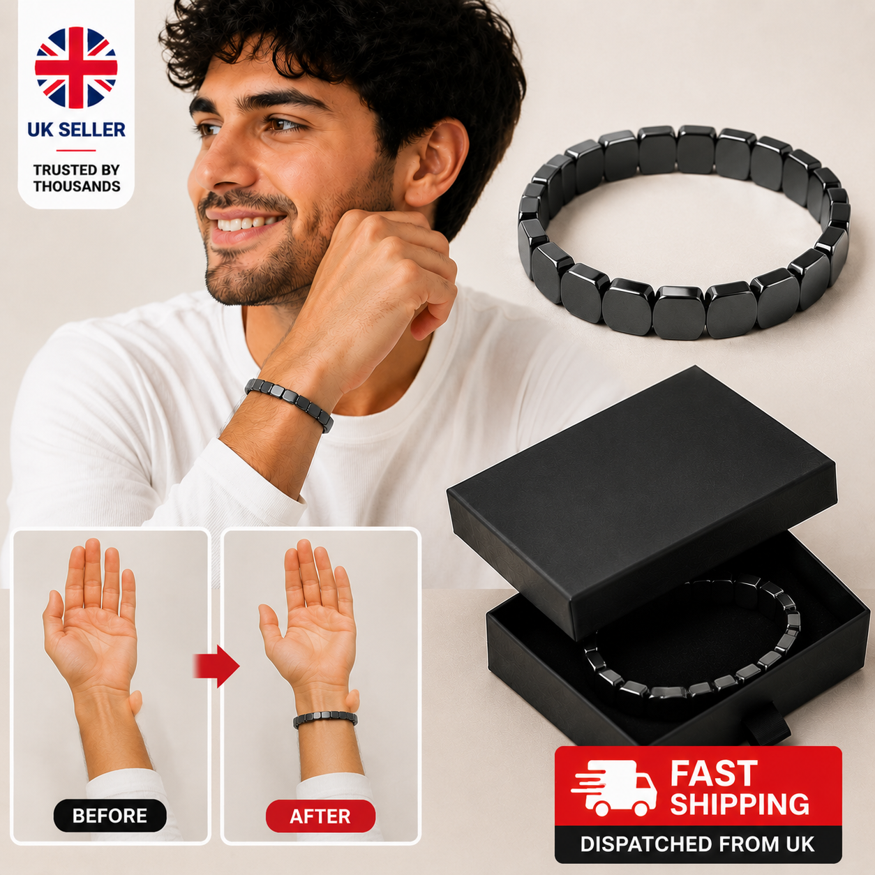 2026 Hemios Hematite Bracelet for Men