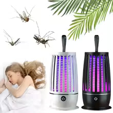 Electric Fly Trap with Night Light USB Rechargeable Indoor Electric Bug Zapper Fly Bug Zapper Light for Backyard Terrace Camping