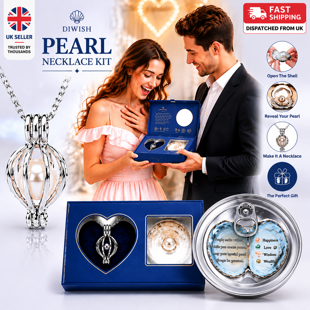DIy Wish Pearl Necklace Kit – Lotus Locket & Cultured Pearl 16.9
