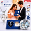 DIy Wish Pearl Necklace Kit – Lotus Locket & Cultured Pearl 16.9