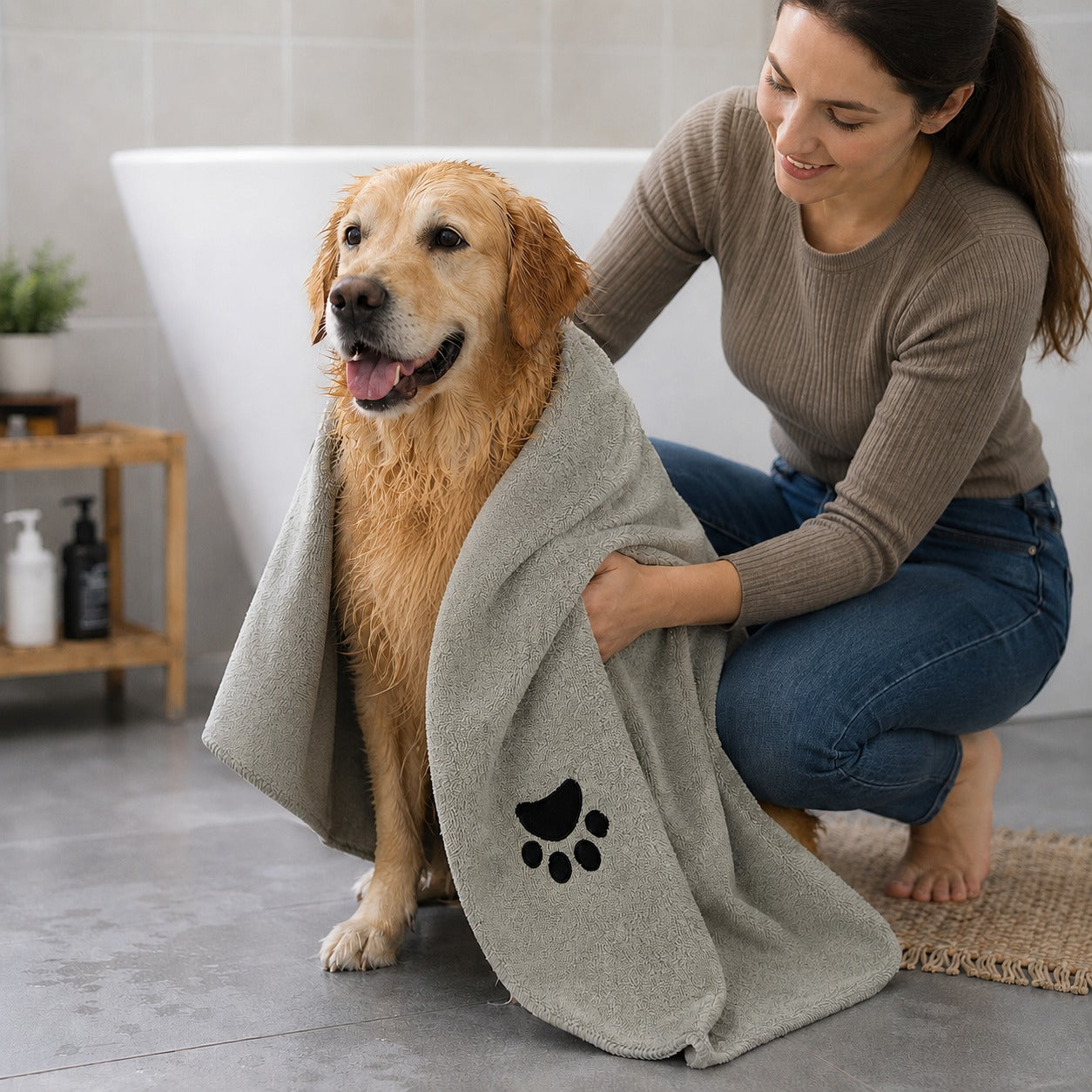 Microfibre Towel for Dogs – Soft, Absorbent Pet Drying Cloth