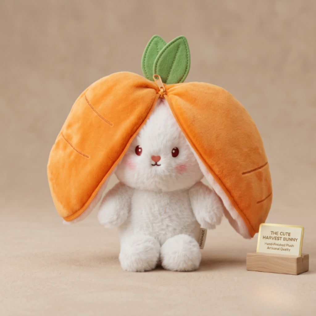 2 Pack Unzip Bunny Plush – Orange & Pink