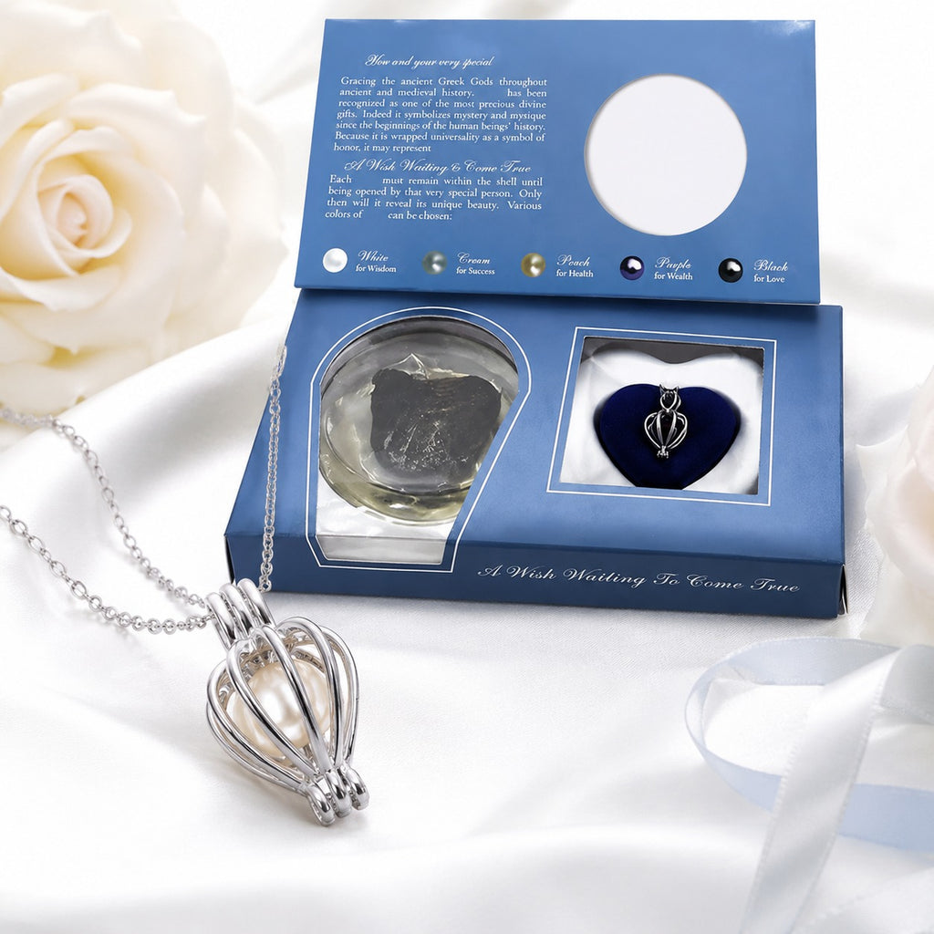 DIy Wish Pearl Necklace Kit – Lotus Locket & Cultured Pearl 16.9