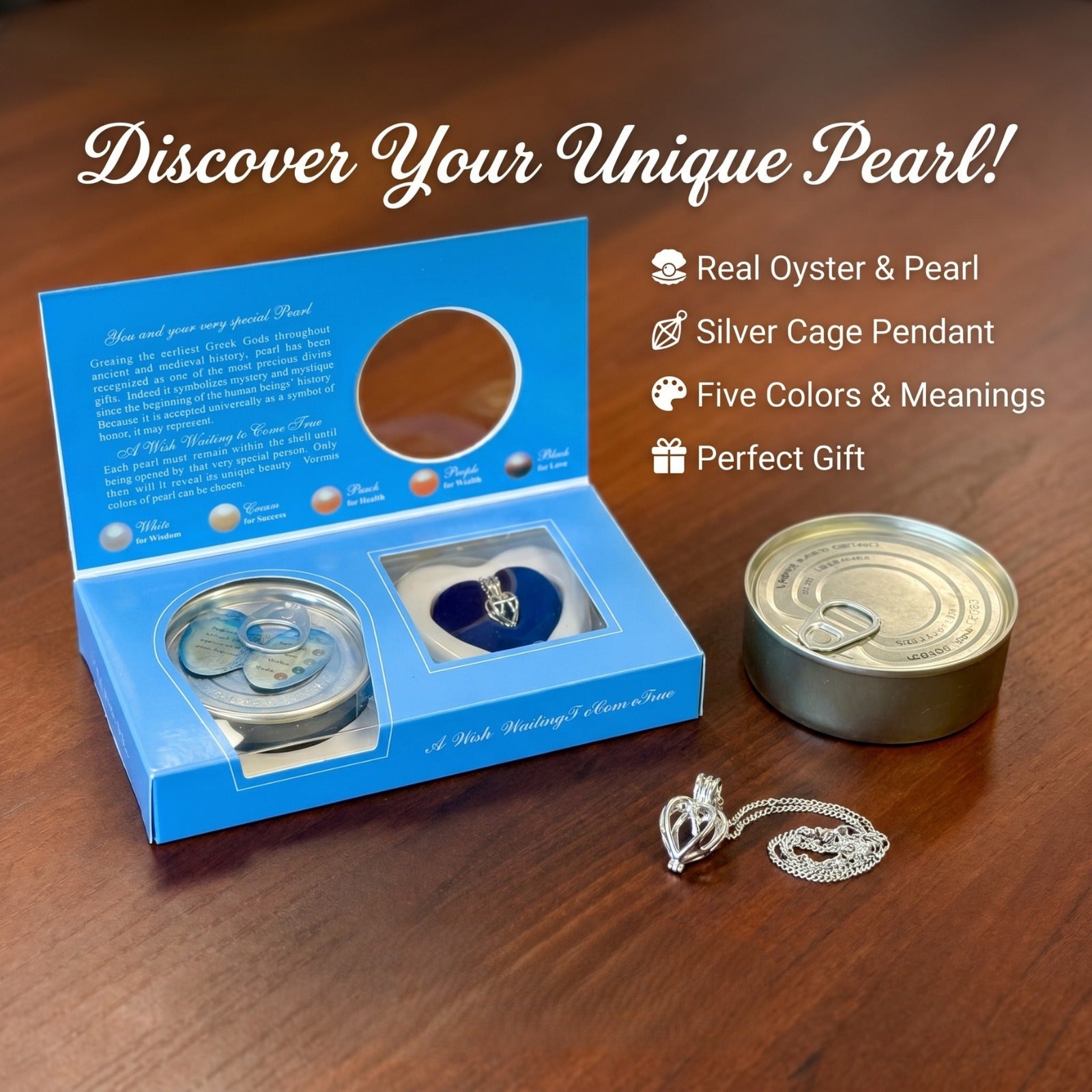 DIy Wish Pearl Necklace Kit – Lotus Locket & Cultured Pearl 16.9