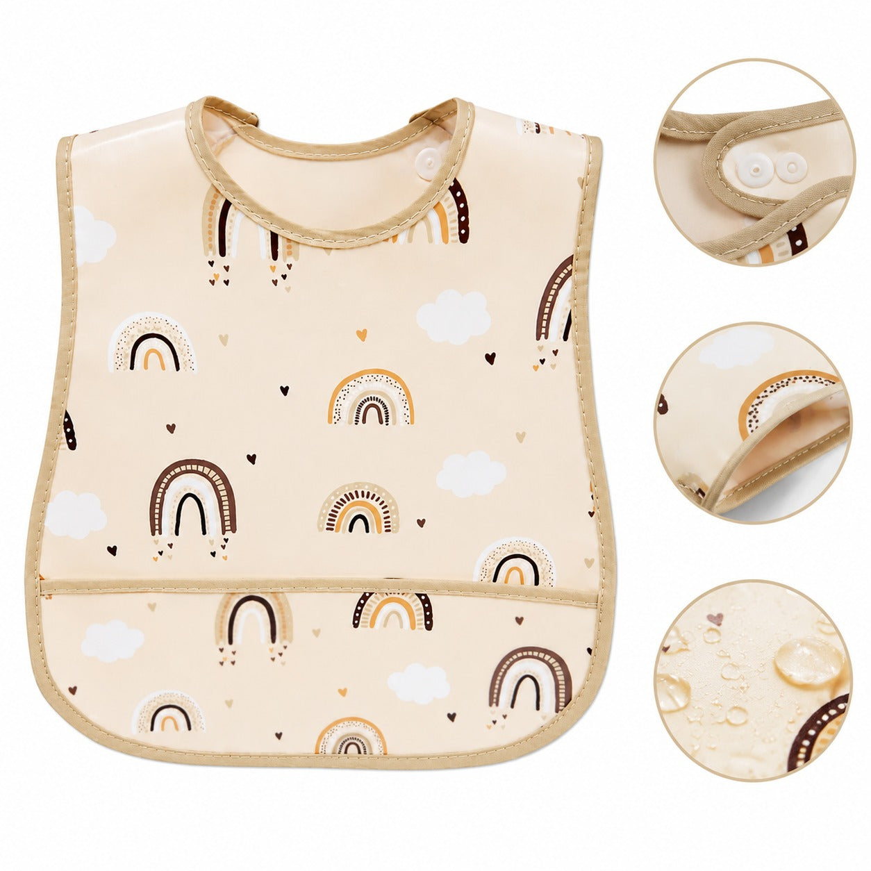 Wipe Clean Baby Bib – Waterproof & Lightweight for Messy Meals