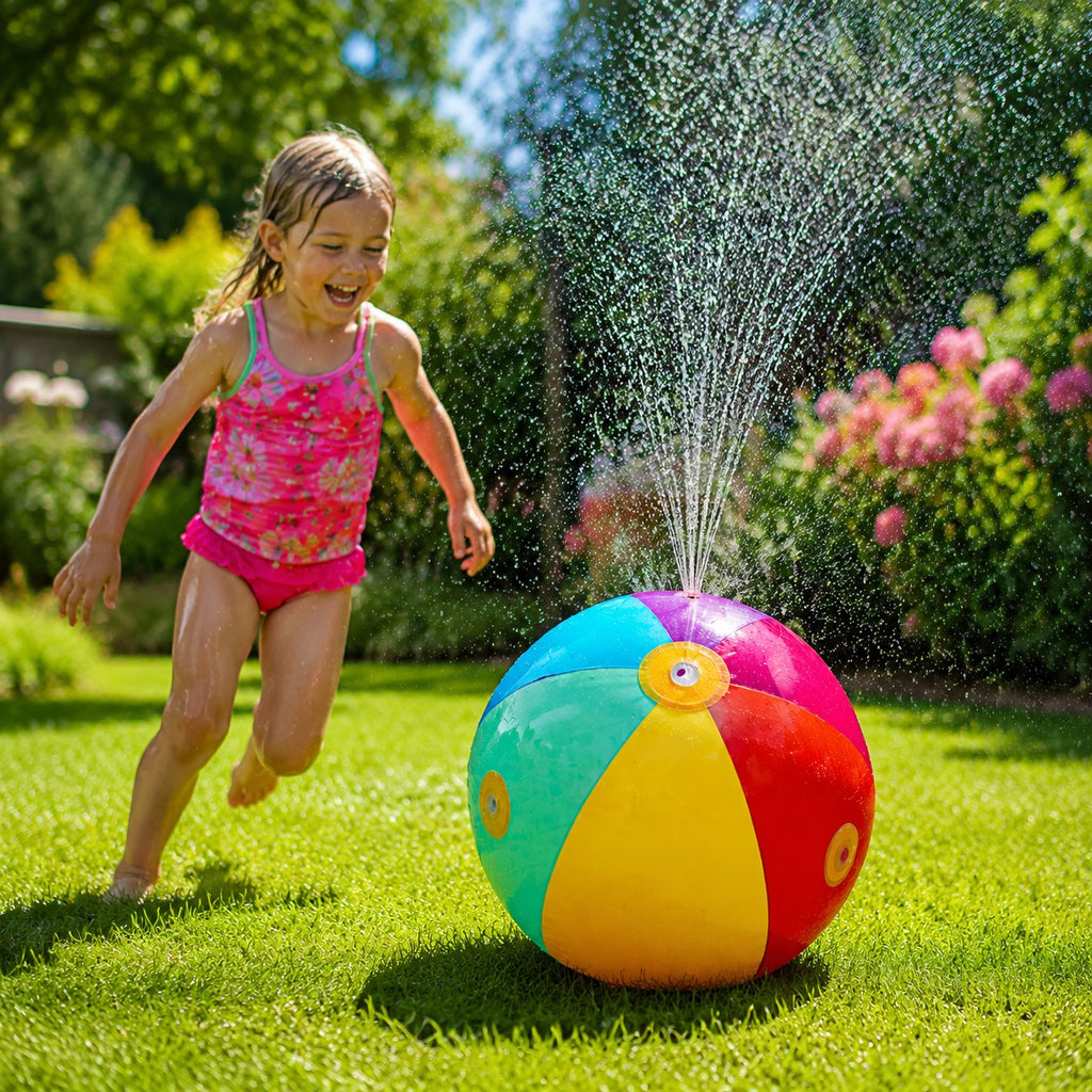 Sprinkler Beach Ball – Inflatable Water Fun for Summer Play