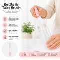 Ivy Baby 2-in-1 Bottle & Teat Brush – Flexible Cleaning Brush for Baby Bottles