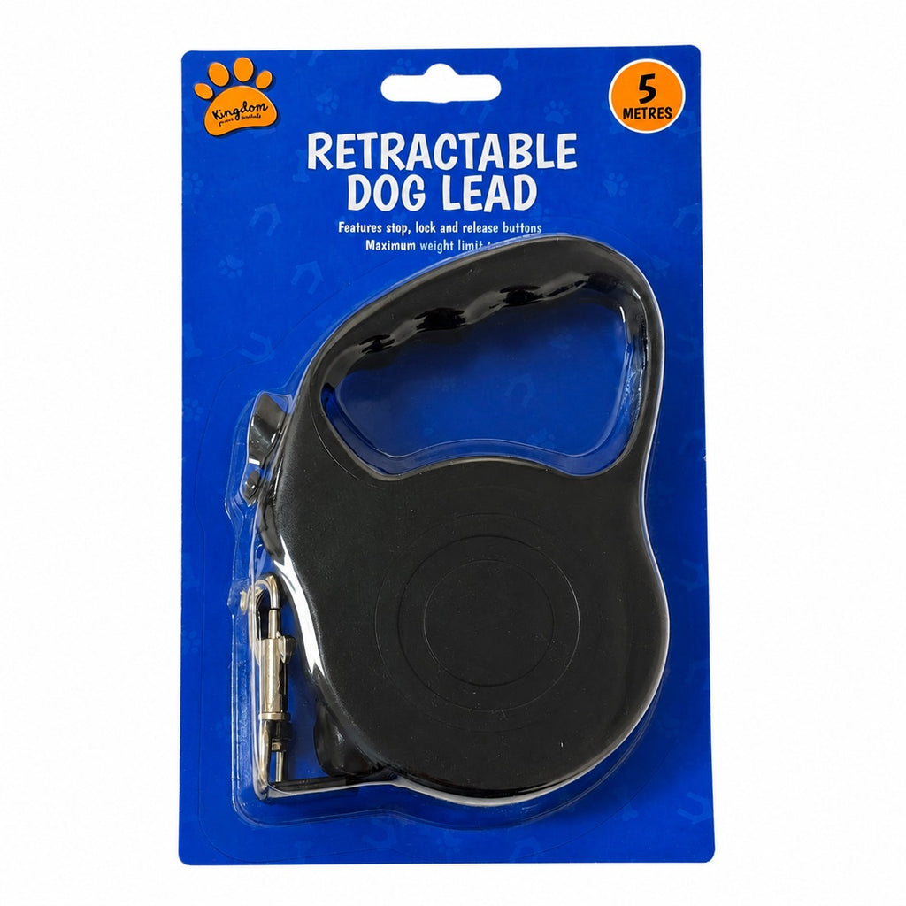 Kingdom Retractable Dog Lead – 5 Metres, Stop, Lock & Release Buttons