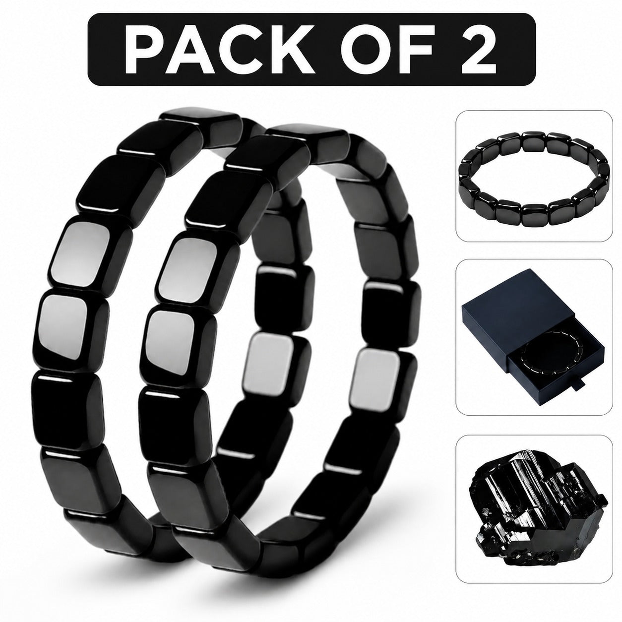 Pack of two 2026 Hemios Hematite Bracelet for Men
